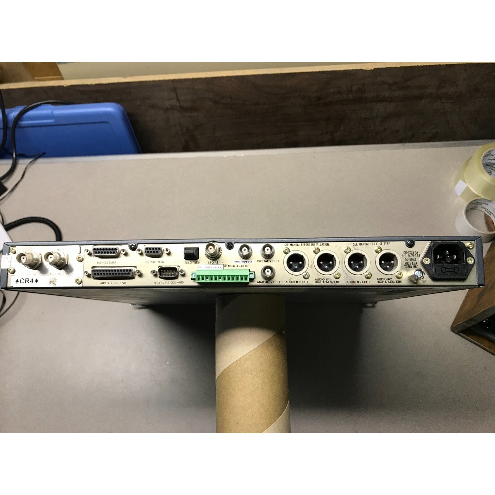 Tandberg Alteia Plus Satellite Receiver back panel connections closeup