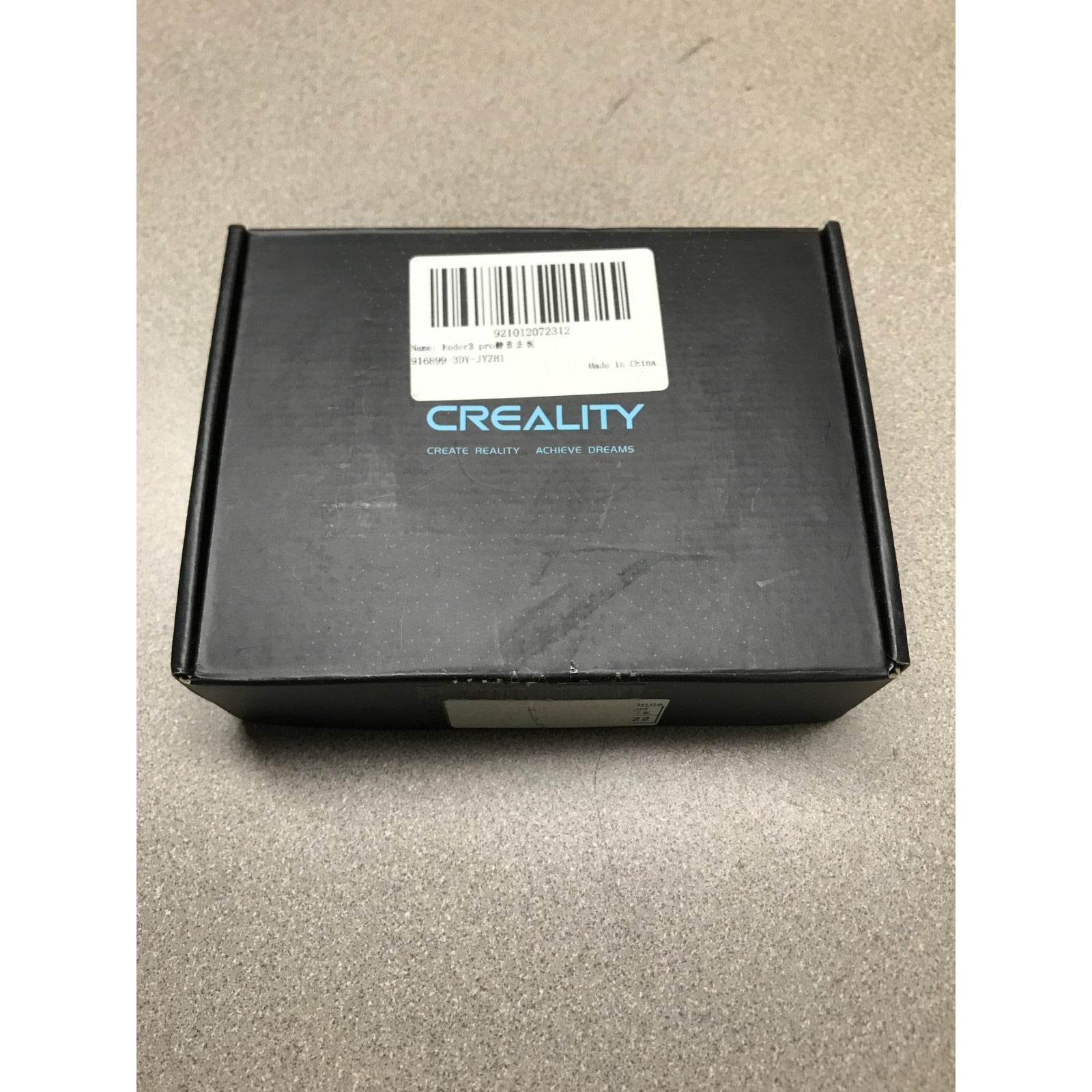 Creality V1.1.4 Ender 3 Pro Motherboard front of box with product label and manufacturer logo