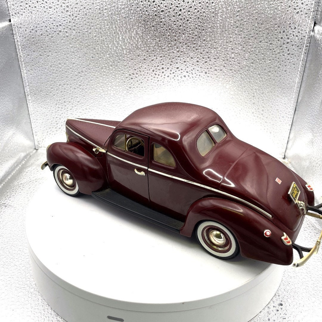 ERTL 1940 Ford Coupe Maroon Die Cast, Scale: 1/18 drivers side/backend view