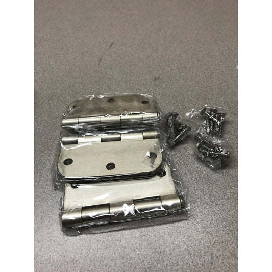 Schlage 3.5" Hinge 5/8" RAD, Satin Nickel screws included