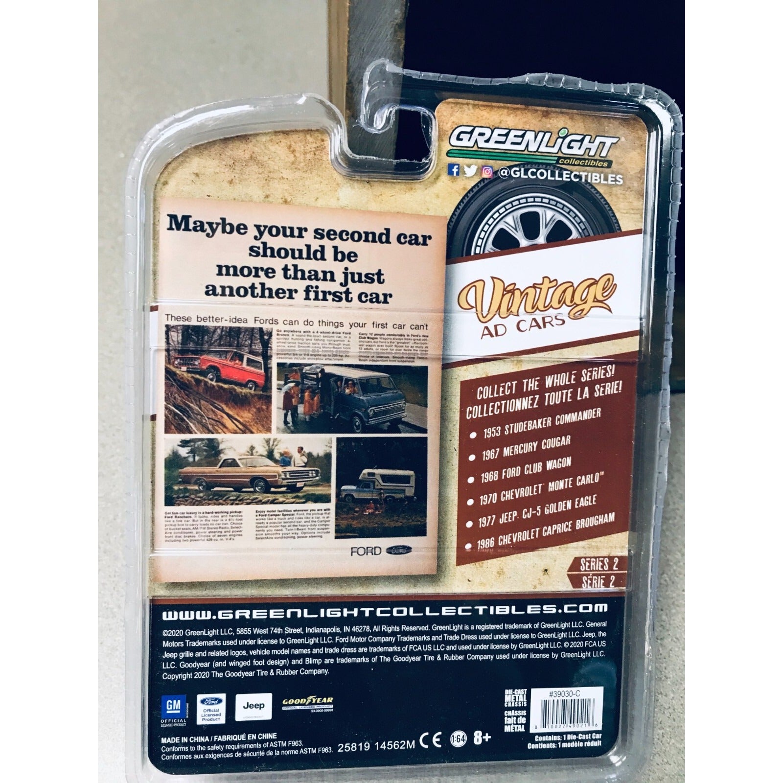 Greenlight Series 2 1968 Ford Club Wagon back of package