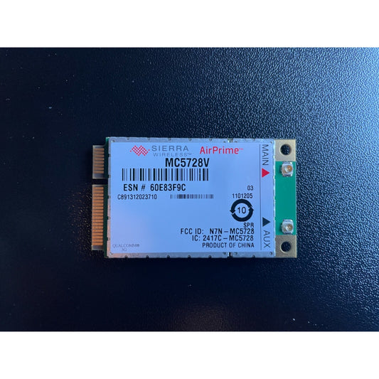 Sierra Wireless AirPrime Model MC5728V top view with product label