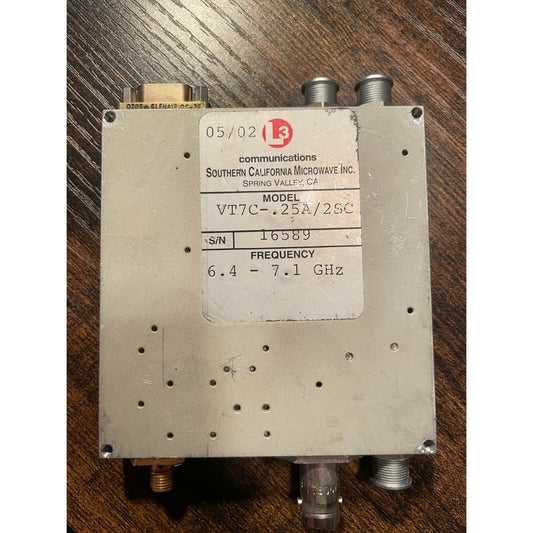 Southern California Microwave Inc Model VT7C-.25A/2SC, 6.4 - 7.1GHz top view