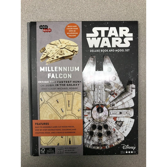 Star Wars Deluxe Book and Model Set - Millennium Falcon front of package images of complete model