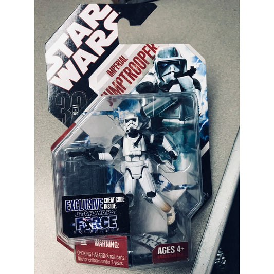 Star Wars Imperial Jump Trooper Figure front of package displaying item