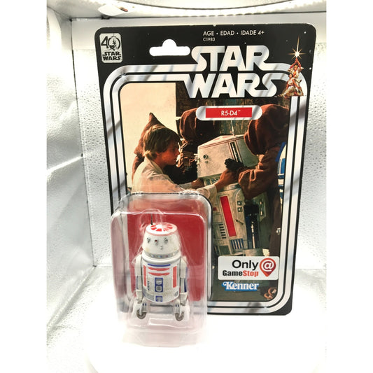 Star Wars R5-D4 Figure GameStop Exclusive front of package displaying R5-D4