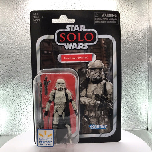Star Wars Solo Figure Stormtrooper (Mimban) Walmart Exclusive front view in package displaying item