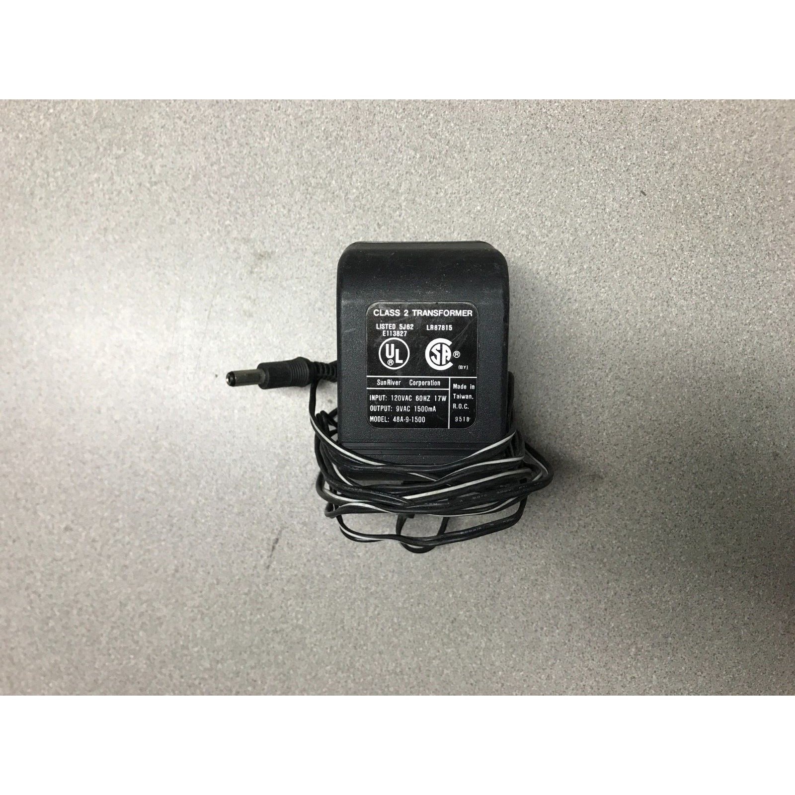 SunRiver Corporation Class 2 Transformer Model 48A-9-1500