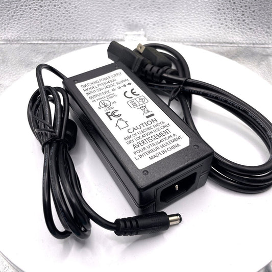 Switching Power Supply Model FY0504000 100-240Vac in, 5Vdc out label view with cables