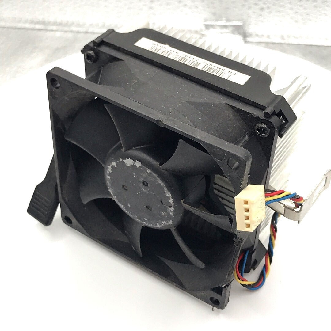 Processor Fan CN-0M795C-73307-91F-00SR front/top/side view of fan with connector