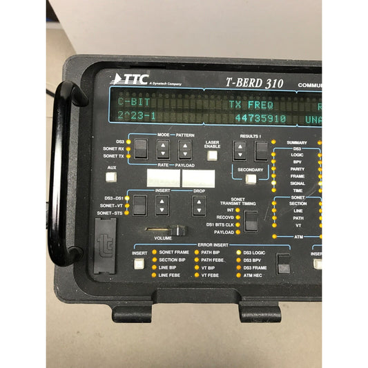 T-Berd TTC 310 Communications Analyzer left side of control panel