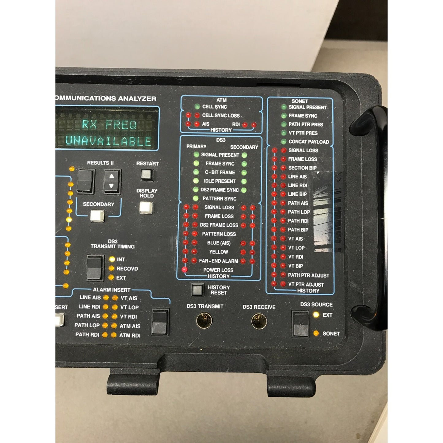T-Berd TTC 310 Communications Analyzer right side of control panel