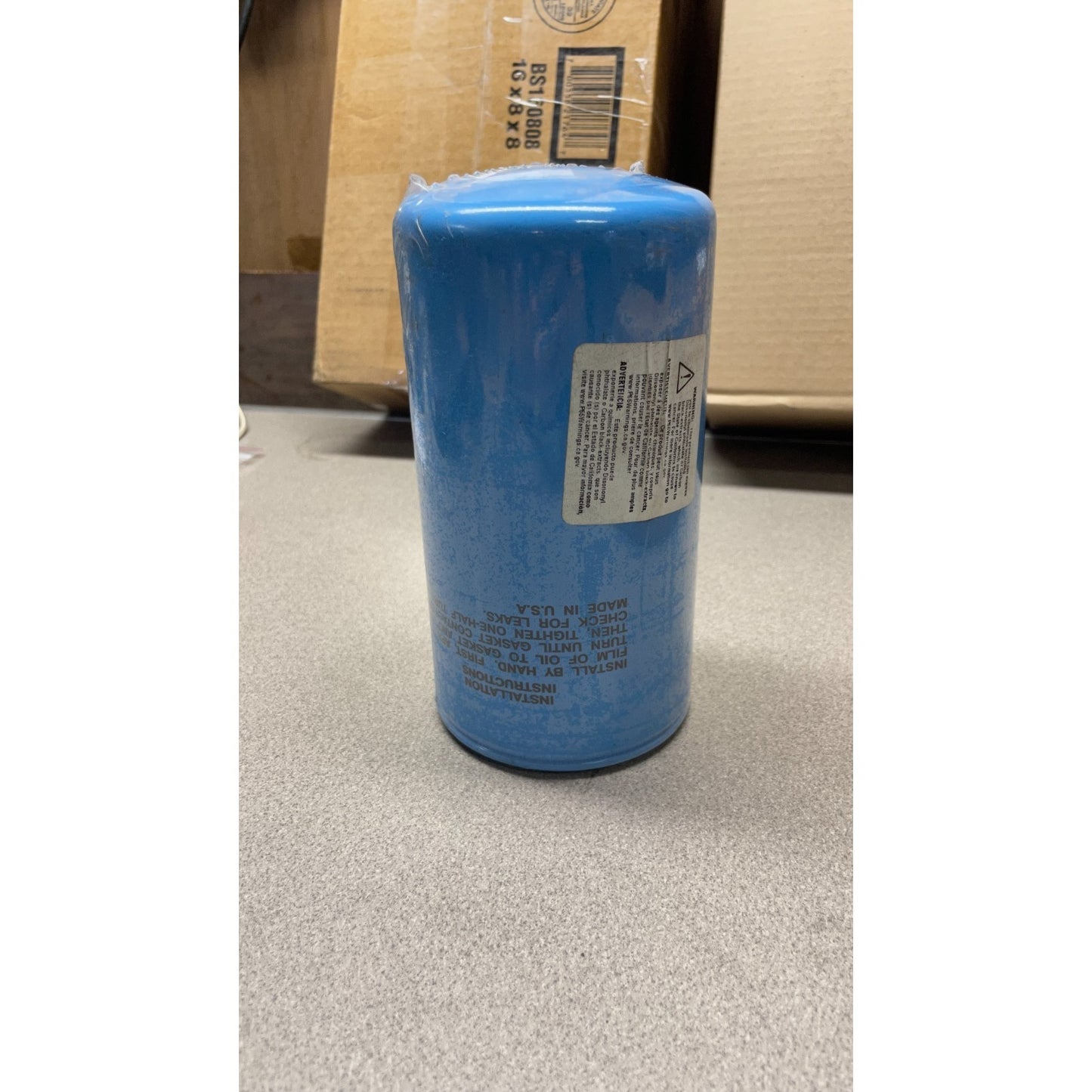 Clark Oil Filter, Part No.TL-3FSO Turbo Soak Back Lube Oil Filter back side filter in clear plastic wrap