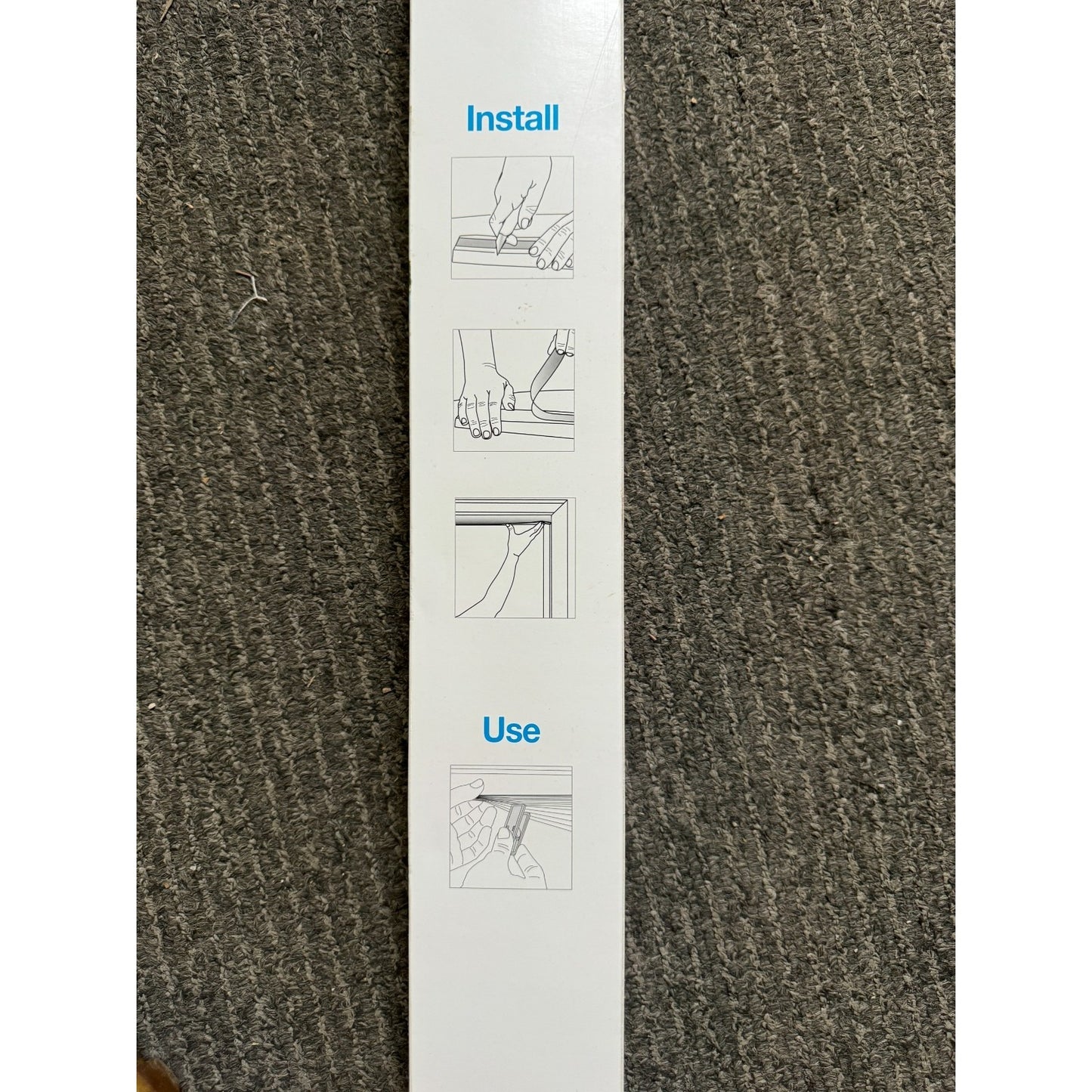 4 Pack Redi Shade No Tools Light Filtering Pleated Paper Shade White, 36 x 72 installation instructions closeup