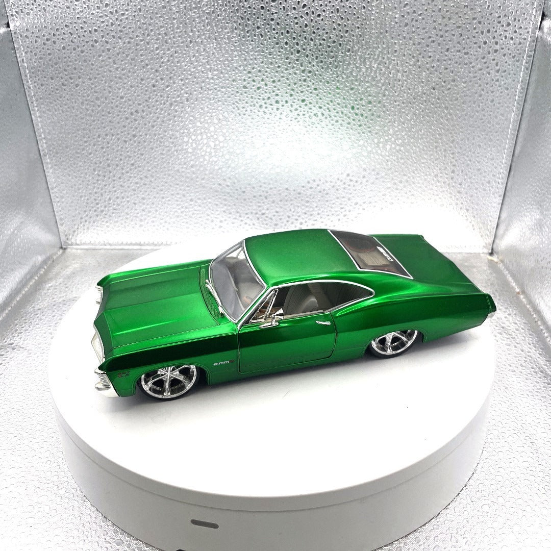 Jada Toys 1967 Chevrolet Impala SS Green Die Cast Dub City OldSkool, Scale: 1/24, No. 50310-9 drivers side view