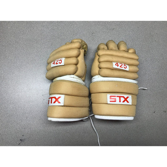 Tan Armored Lacrosse Gloves STX 425 Pair Vintage front/top view