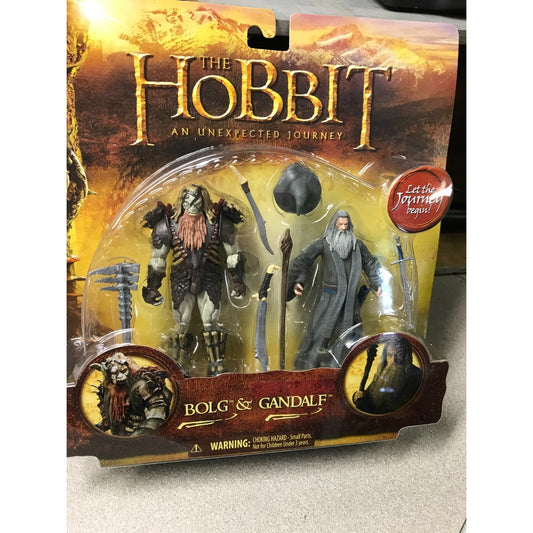 The Hobbit Bolg & Gandalf Figures with Accessories front of package displaying items