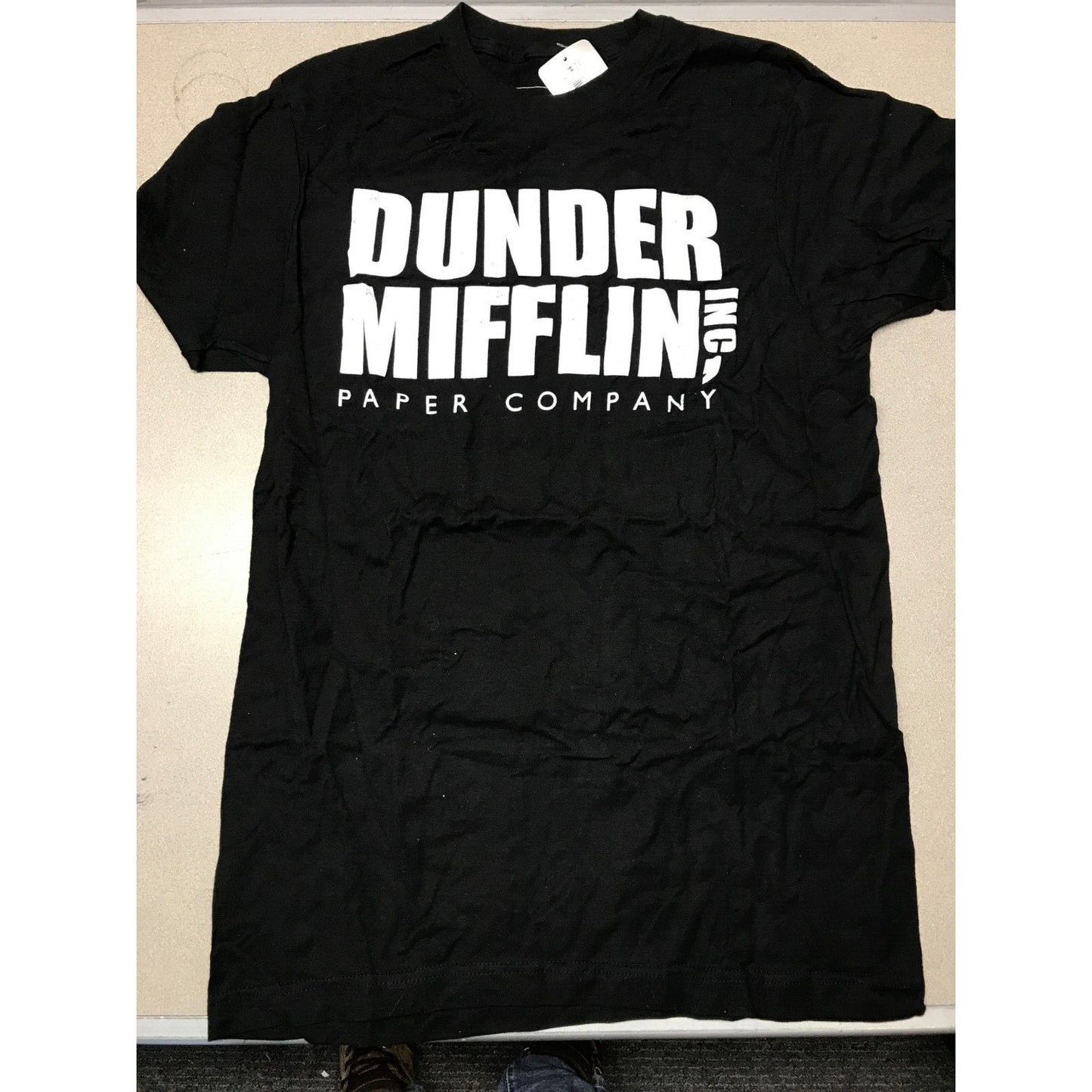 "The Office" Dunder-Mifflin Paper Company, Inc. Medium Black T-Shirt front of shirt