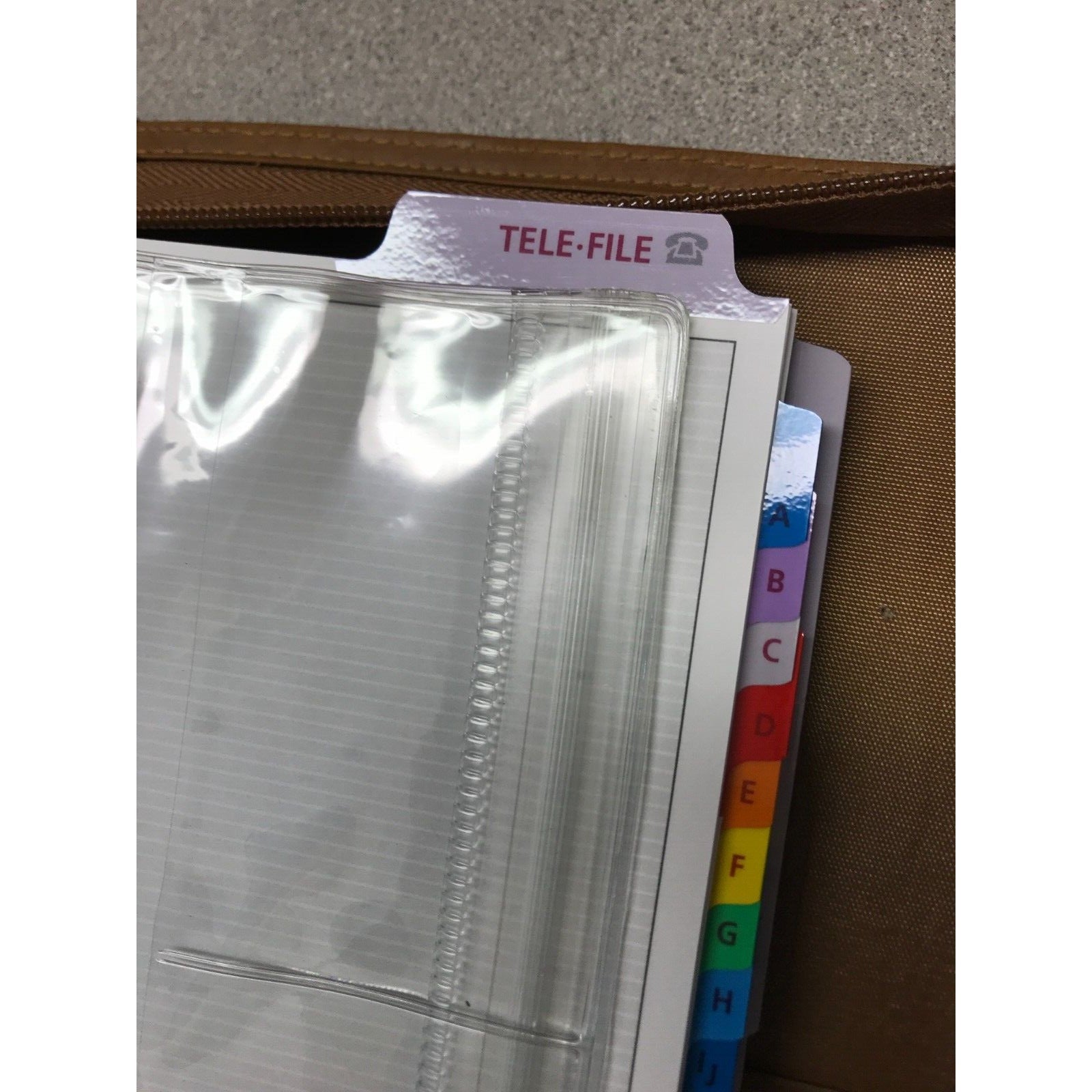 Day Runner Leather Case Phone Book, Contact List, Notes, To-do List, Project/Expense Report inside tab view