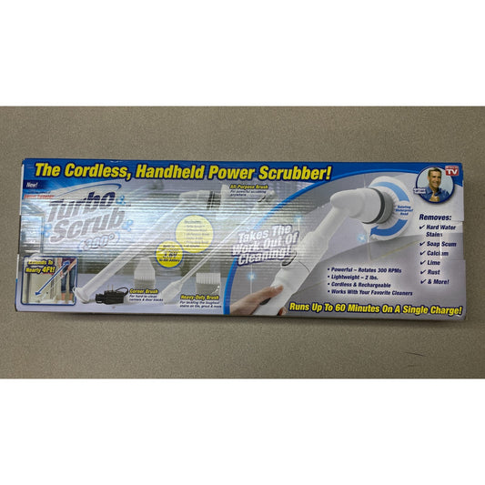 Turbo Scrub 360 Cordless Handheld Power Scrubber front of box