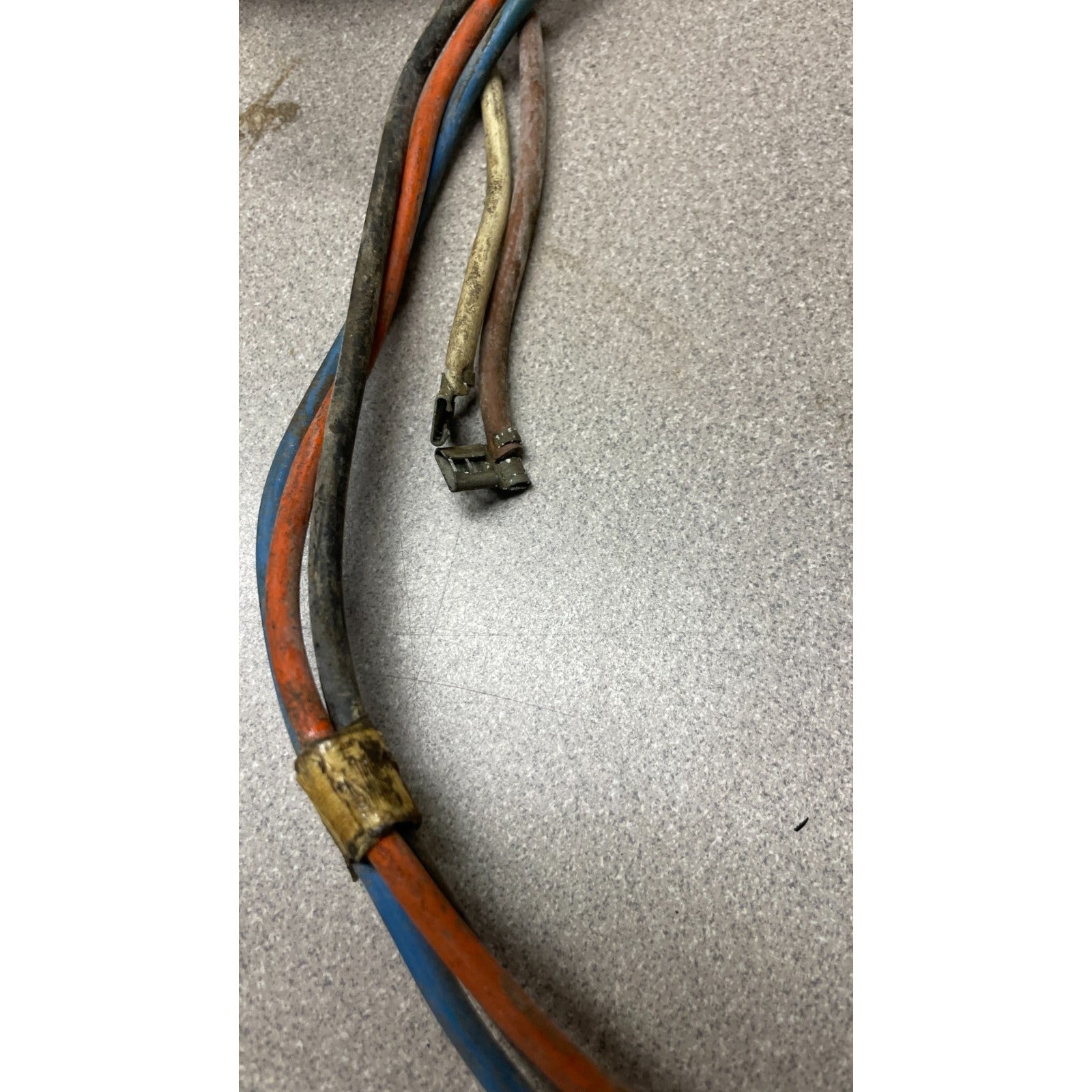 Emerson Electric 115 VAC Electric Motor - Model K33HXBT-218 closeup of connectors show dirt