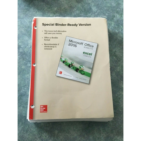 Used Microsoft Office 2016: In Practice Excel Complete Paperback front cover