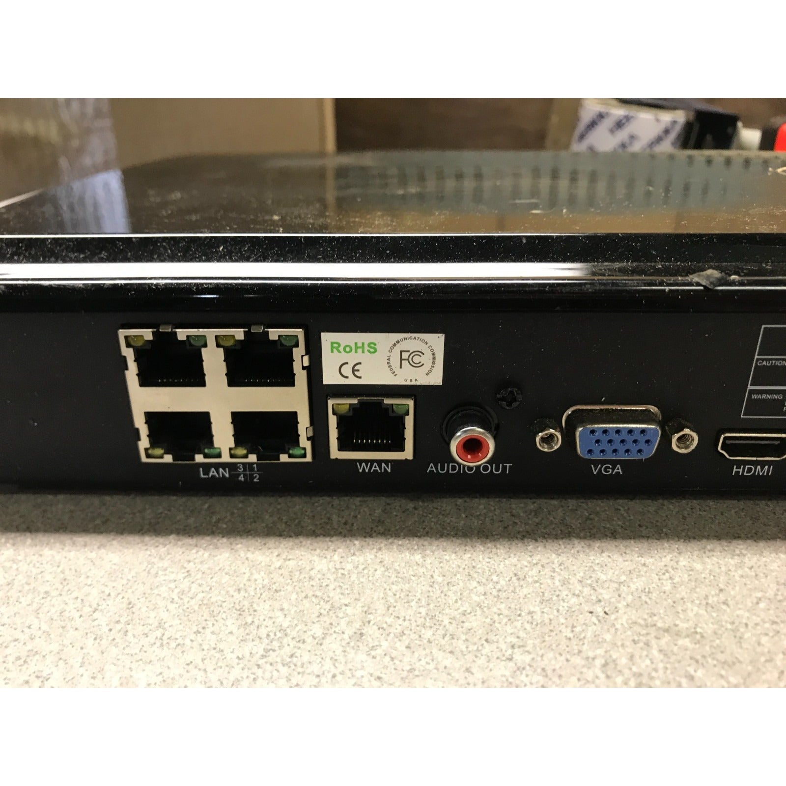 Night Owl Full 1080p Network Video Recorder Model NVR10-441
  closeup of network connection ports