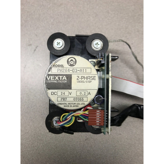 Vexta Stepping Motor 2-phase 18 deg/step DC 24V 0.2A - Oriental Motor Co. Model PH264-03-A11 product label view 
