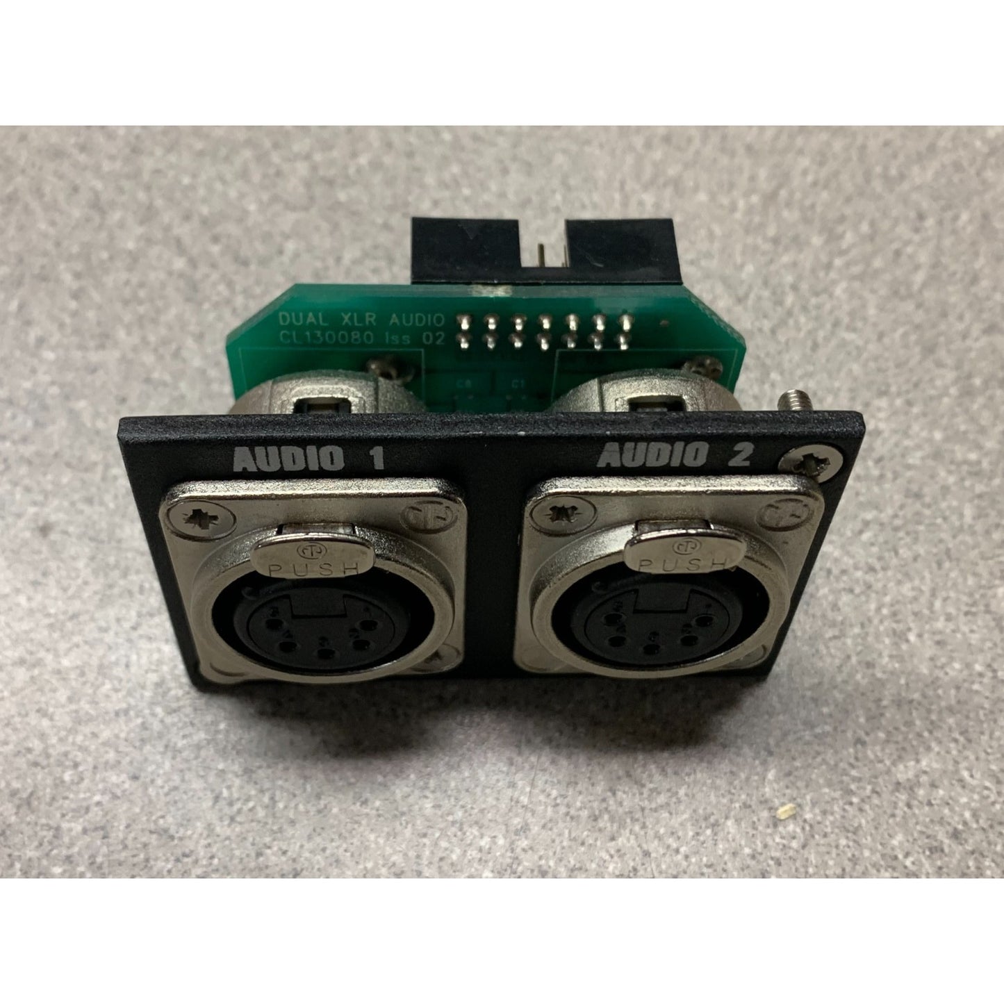 Wavecom XLR Audio Dual Panel Mount Module (Dual 5 pin XLR Female) top/front view shows circuit board