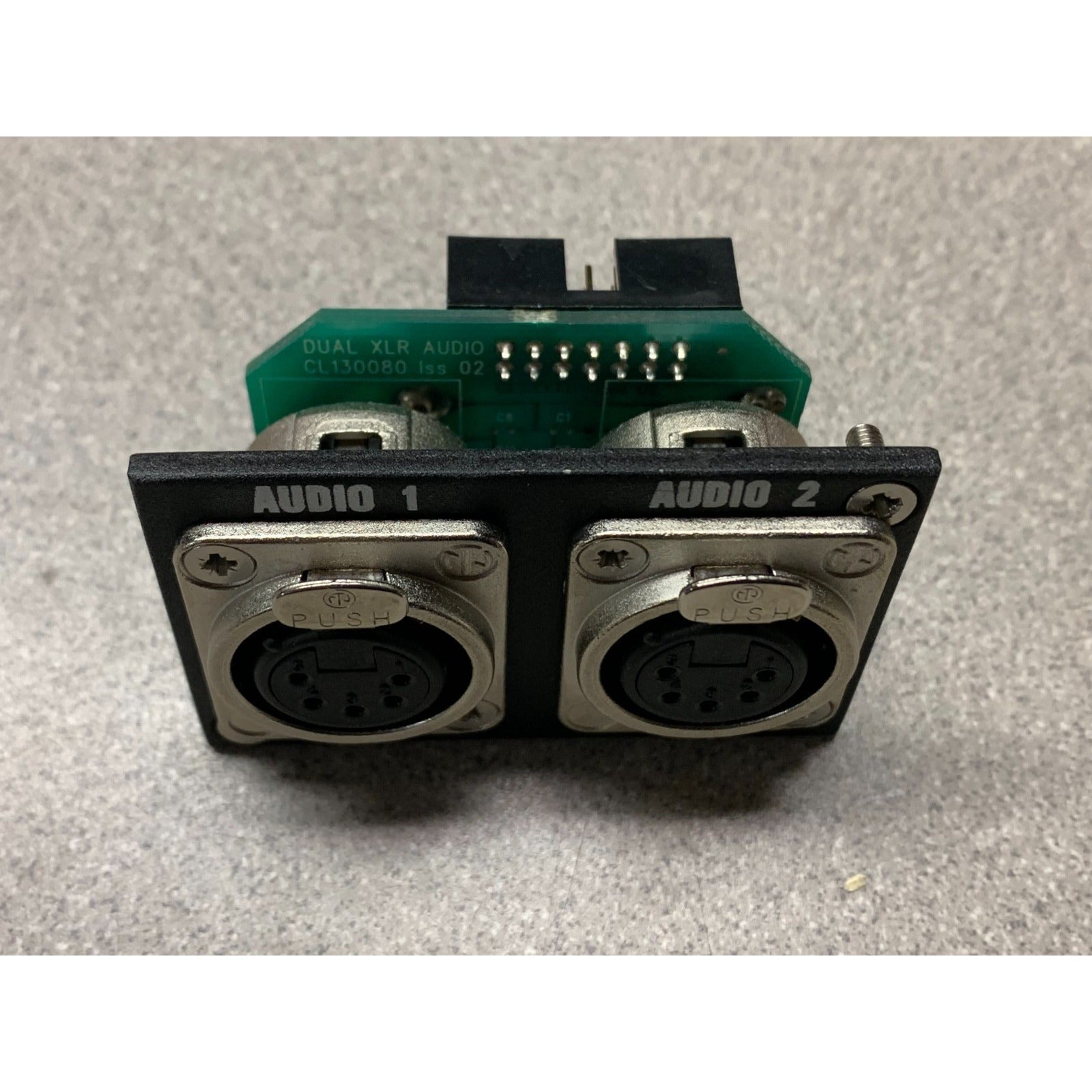 Wavecom XLR Audio Dual Panel Mount Module (Dual 5 pin XLR Female) top/front view shows circuit board
