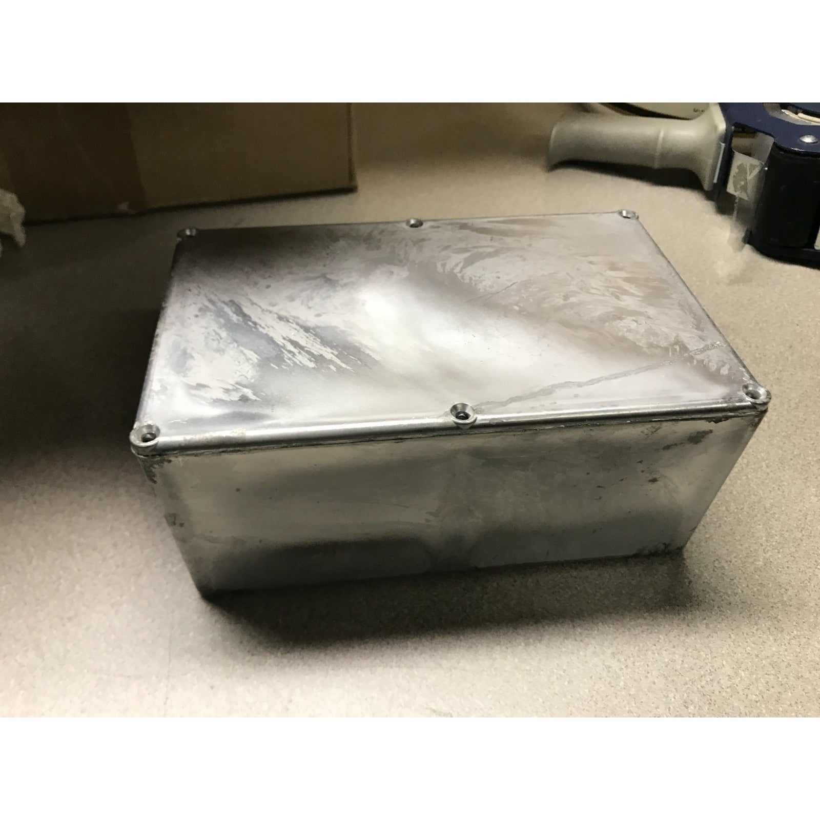 Vintage BUD Radio Inc. Econobox CU-347 Aluminum Enclosures top and side view