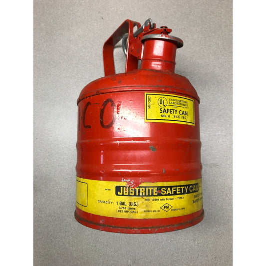 Vintage Gas Can - Justrite 1gal. Safety Can No. H846194 Underwriters Laboratories Inc.
 