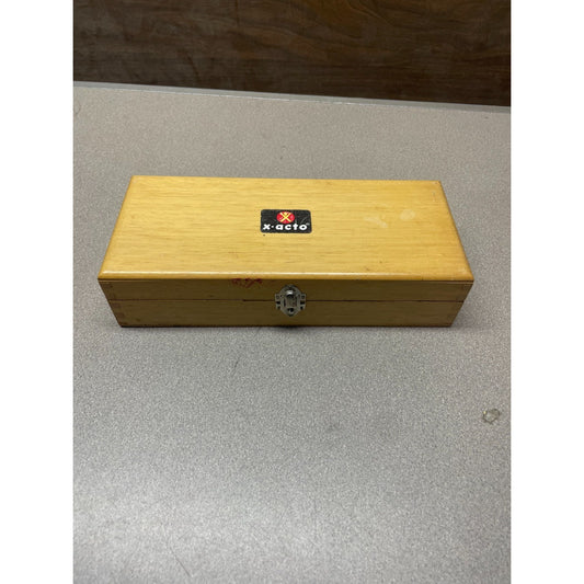 Vintage X-ACTO Knife and Tool Chest, #86 top of case with x-acto logo