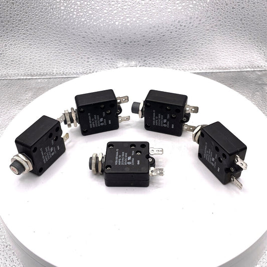 W58-XB1A4A-10 Circuit Breakers top and side view of 5 circuit breakers