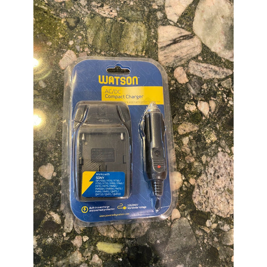 WATSON AC/DC Compact Charger For Digital Camera &amp; Camcorder's front view in packaging