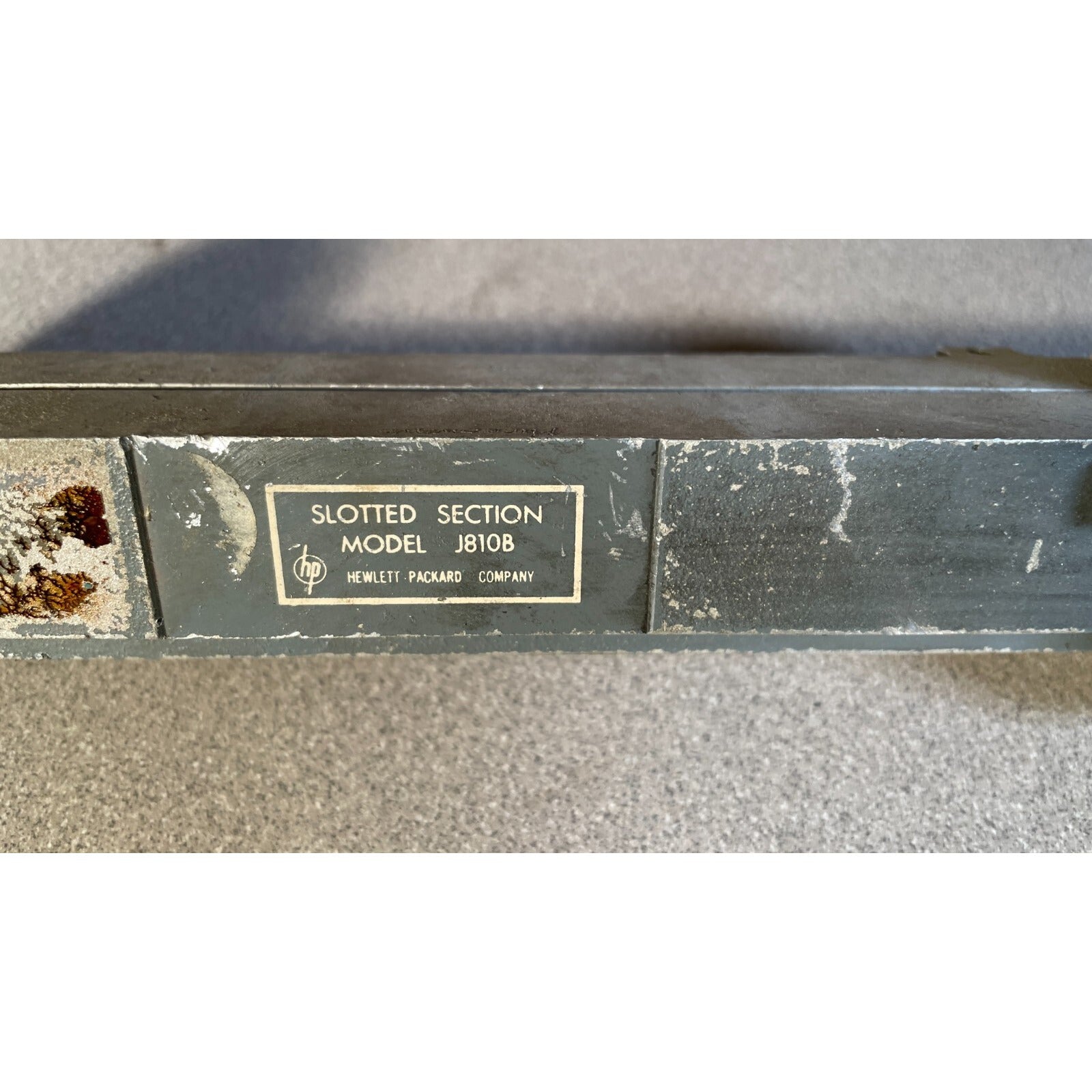 HP Slotted Section J810B closeup of product marking