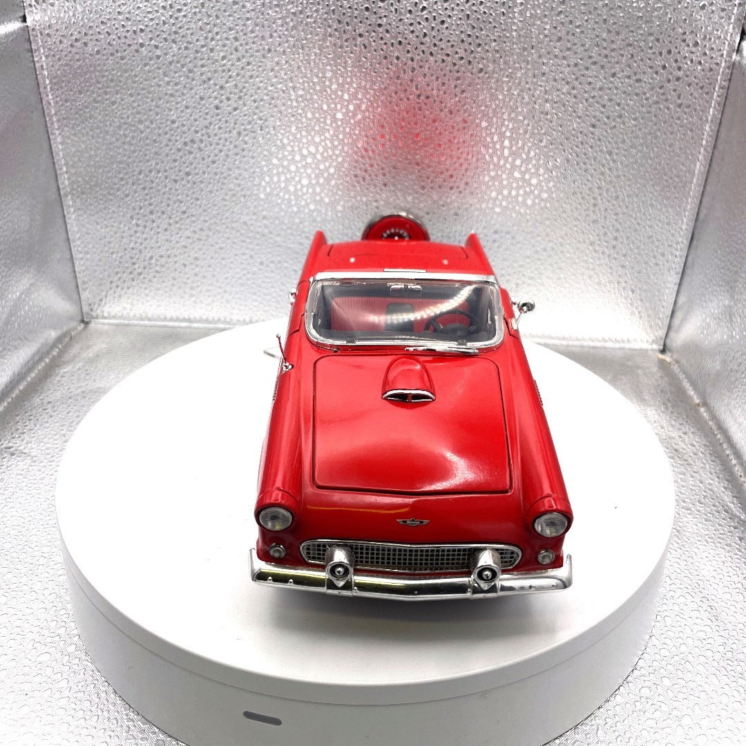 Motor Max 1956 Ford Thunderbird Red Die Cast, Scale: 1/18, No. 73173 front end view