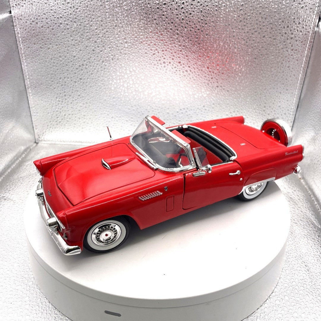 Motor Max 1956 Ford Thunderbird Red Die Cast, Scale: 1/18, No. 73173 front end/drivers side view