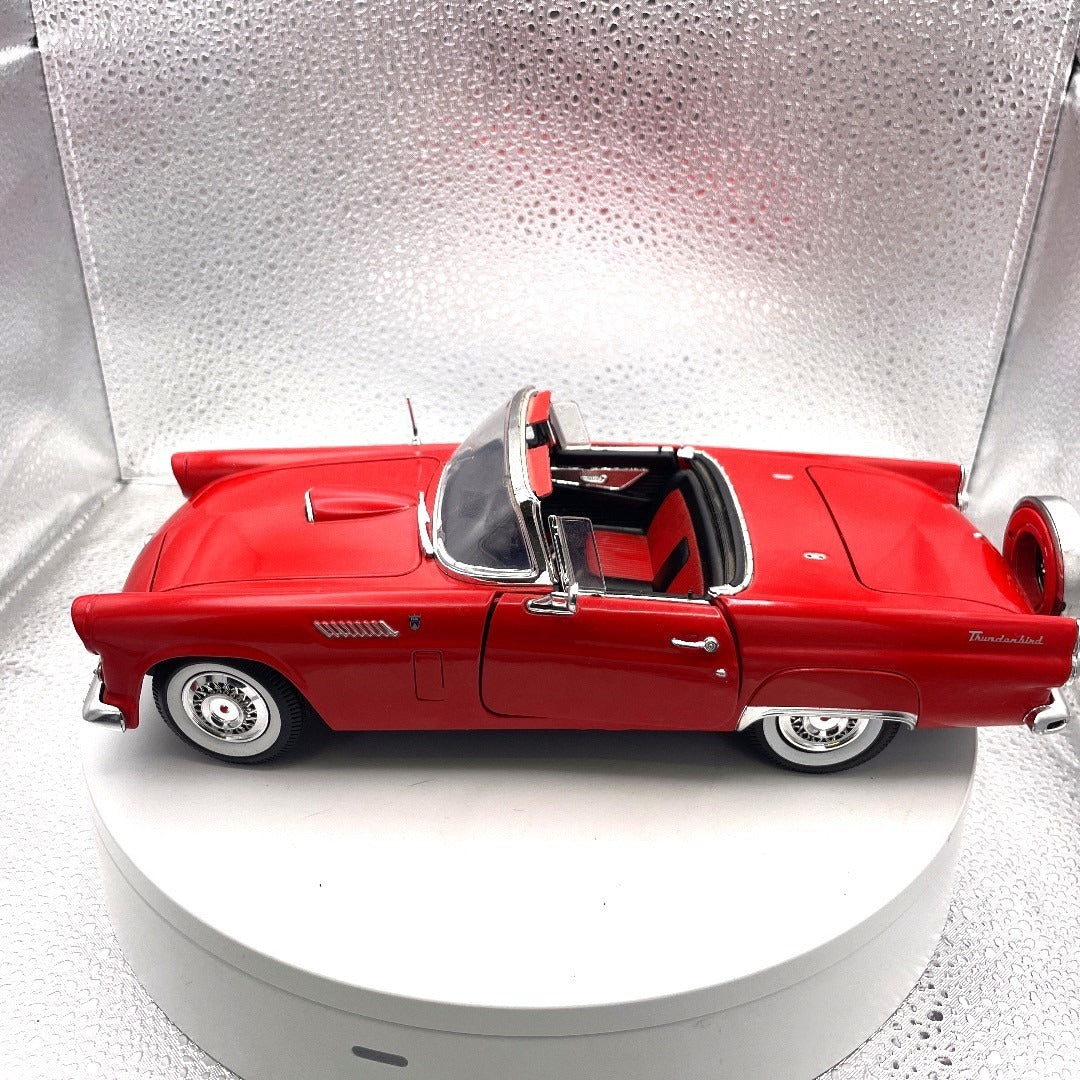 Motor Max 1956 Ford Thunderbird Red Die Cast, Scale: 1/18, No. 73173 drivers side view
