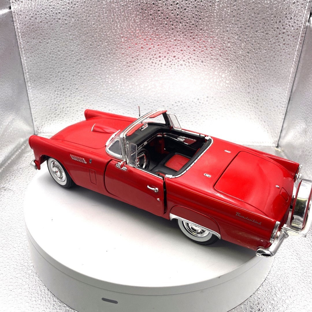 Motor Max 1956 Ford Thunderbird Red Die Cast, Scale: 1/18, No. 73173 drivers side/back end view
