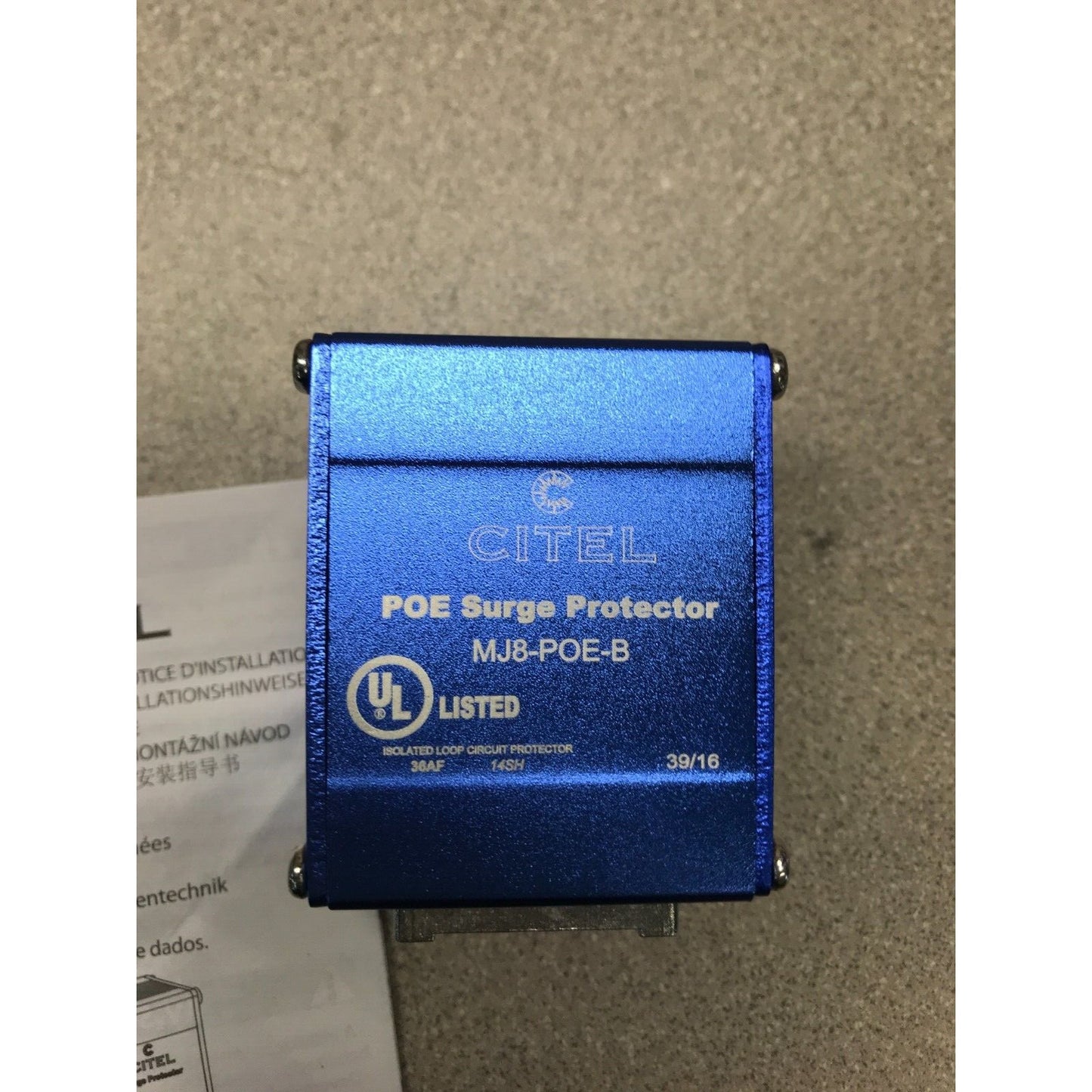 Citel POE Surge Protector MJ8-POE-B product label