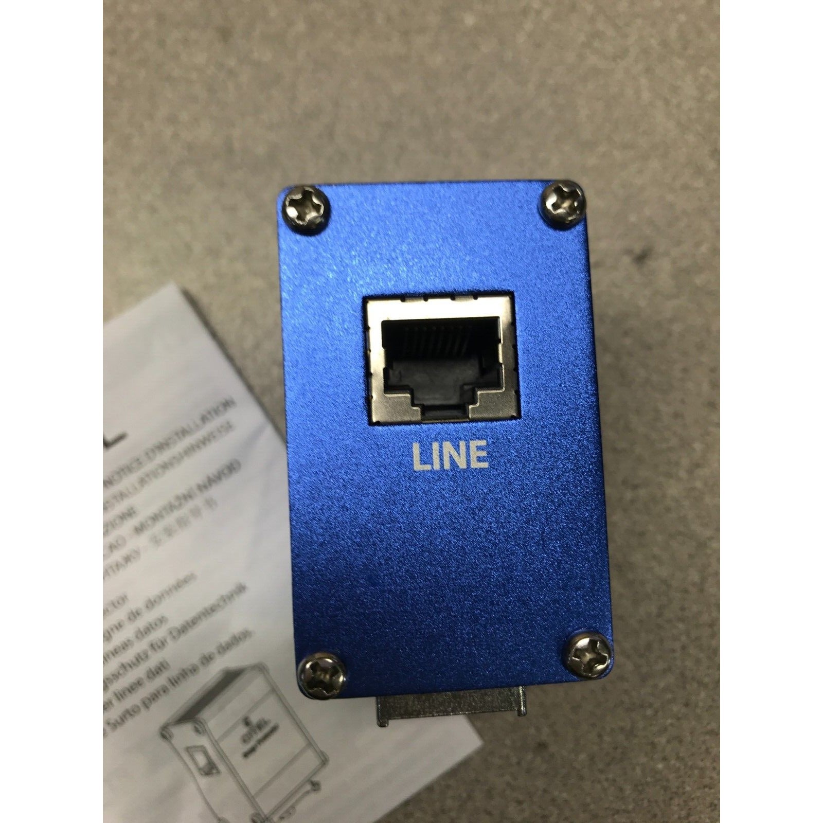 Citel POE Surge Protector MJ8-POE-B Line port close up