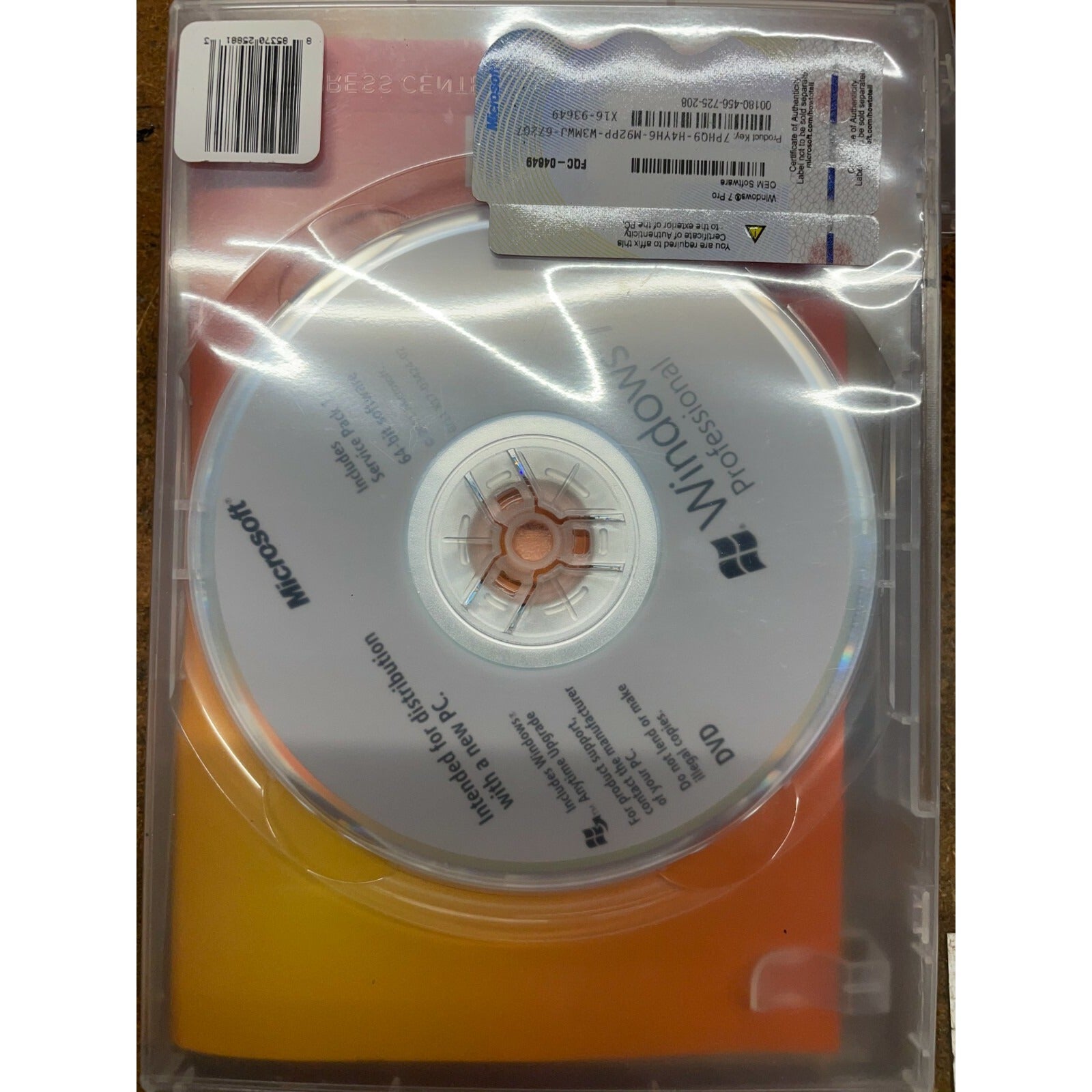 Windows 7 Professional DVD with License