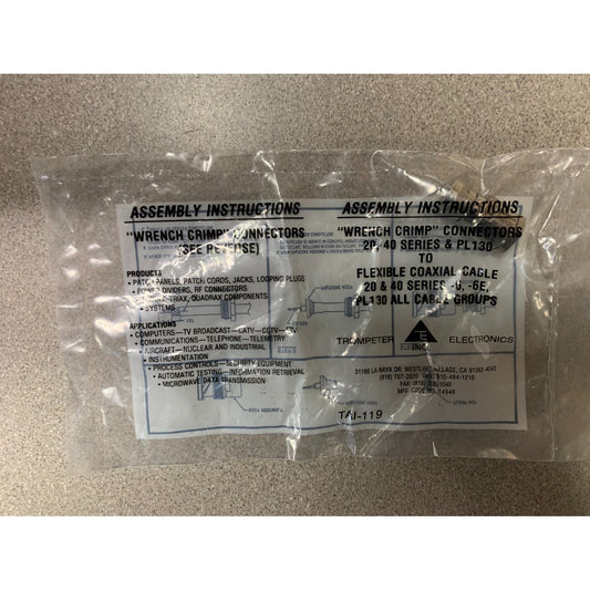 Lot of 20 - Trompeter Electronics Wrench Crimp Connectors