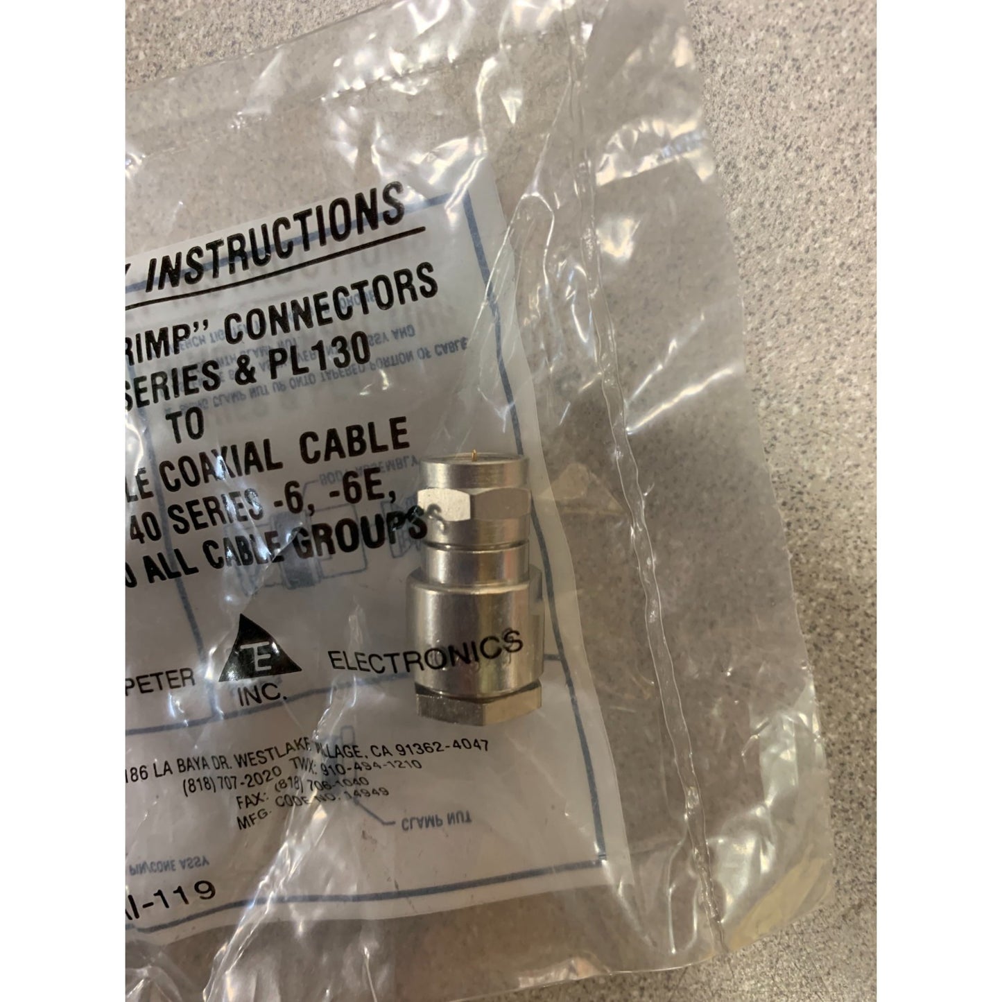 Lot of 20 - Trompeter Electronics Wrench Crimp Connectors