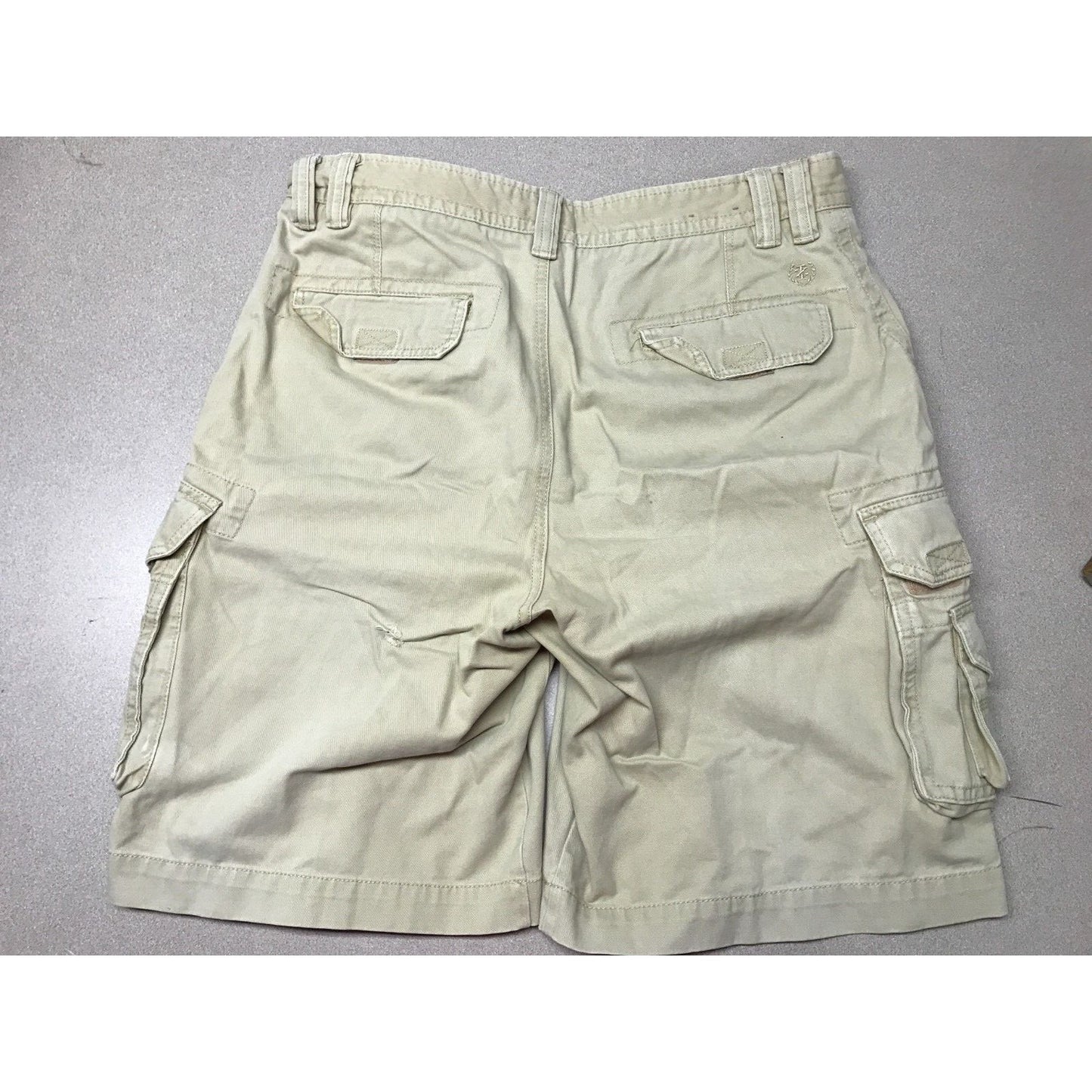 Izod Beige Cargo Shorts - Size 34 back view