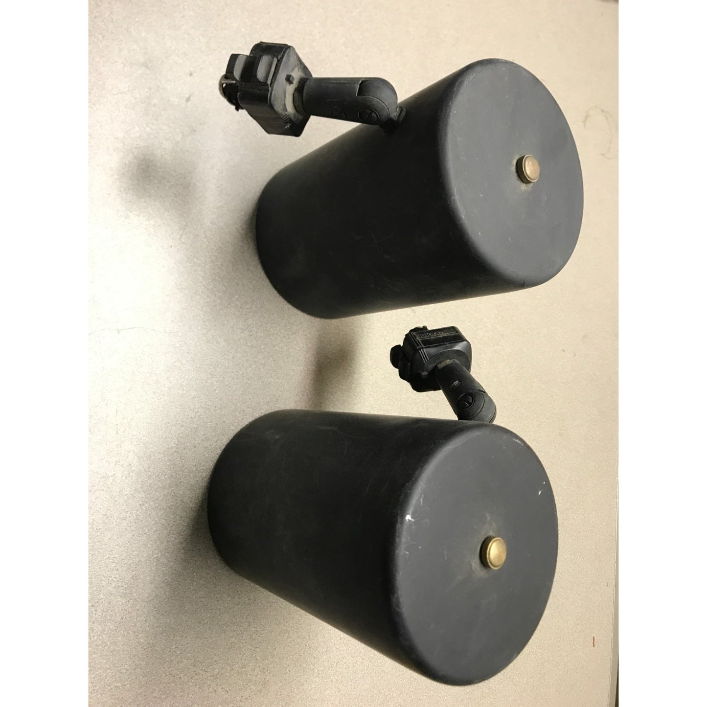 Pair of NuTone Scovill Model 685-13 Black Adjustable Can/Stage Lights side view