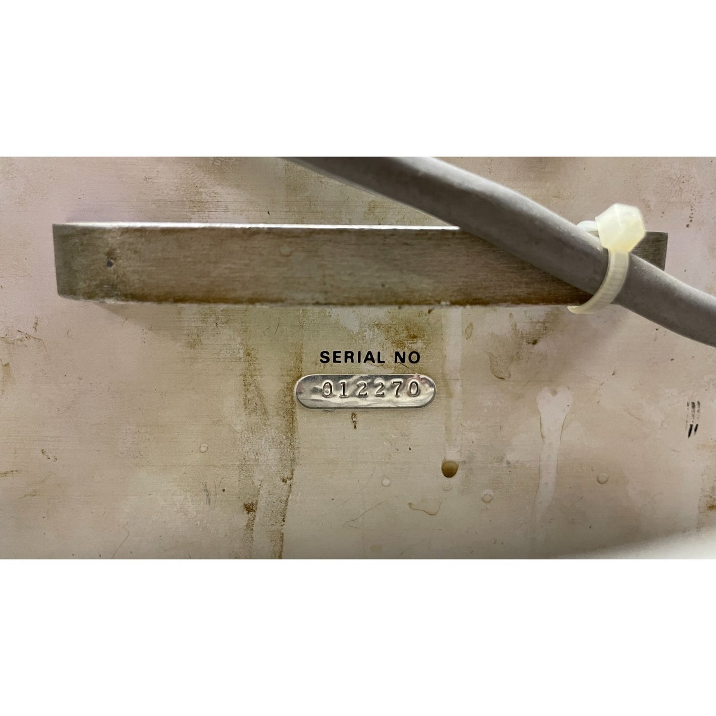 Wavetek High Frequency Generator closeup of serial number