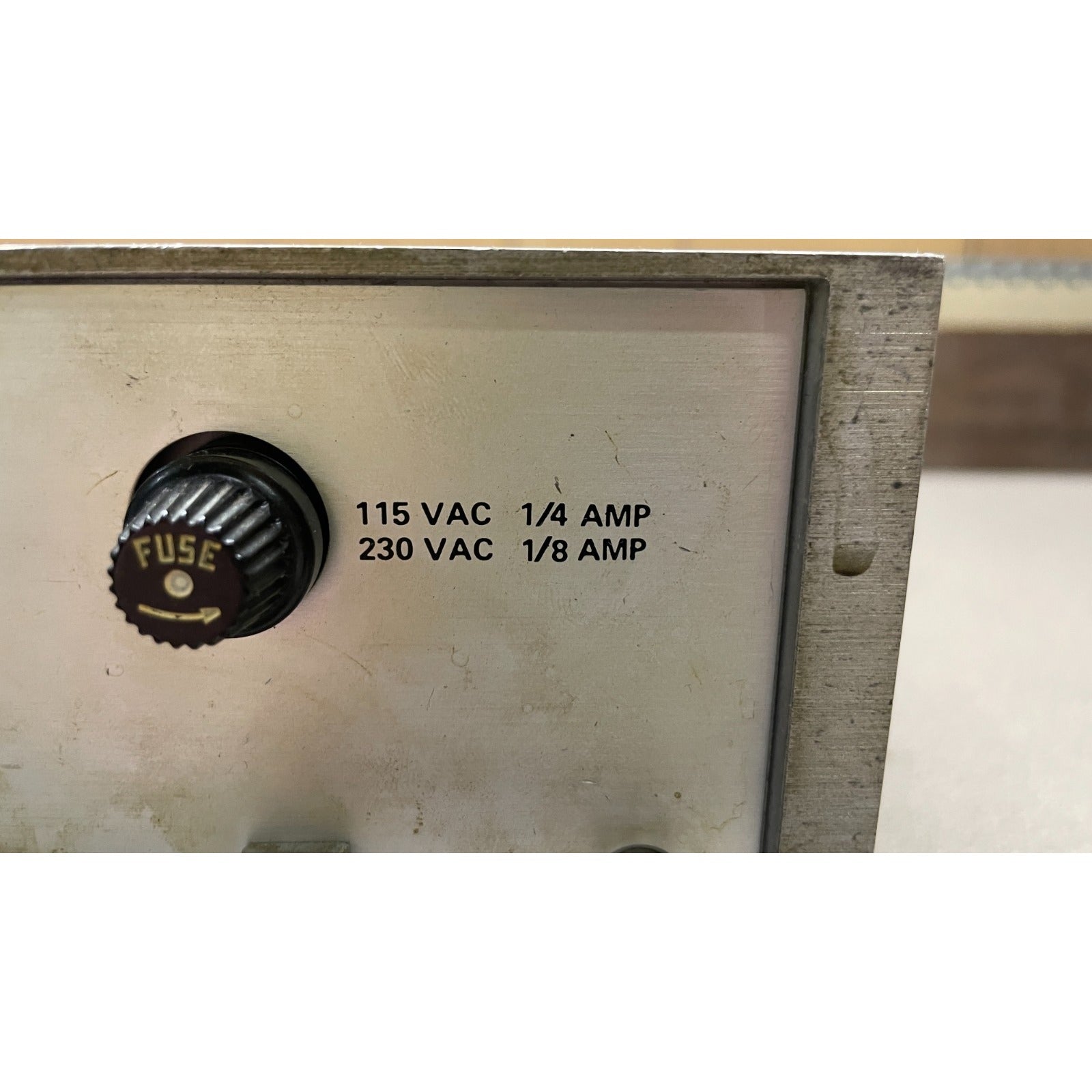 Wavetek High Frequency Generator closeup of electrical specs