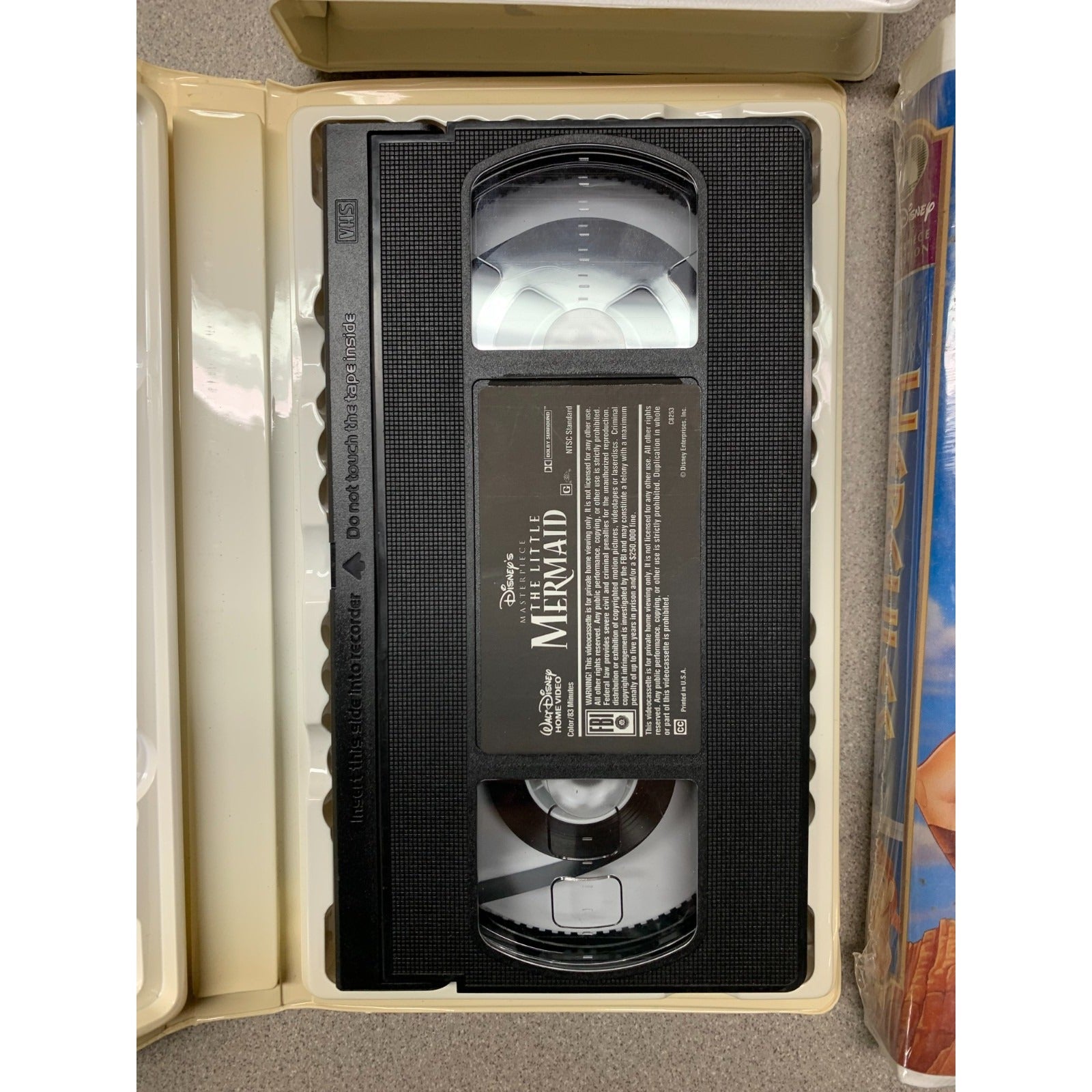 Disney VHS Masterpiece Collection set of 4 -The Little Mermaid tape in case